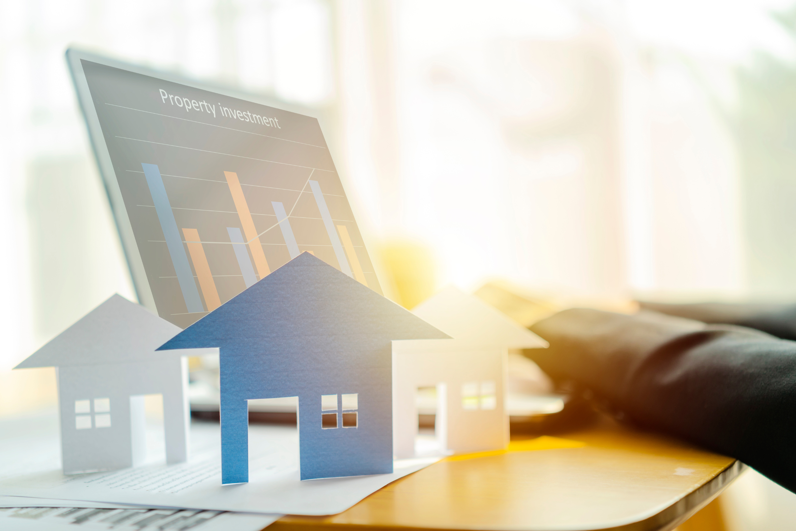 Kinloch Website Stock Photos Decorative graph showing and increase in property investment